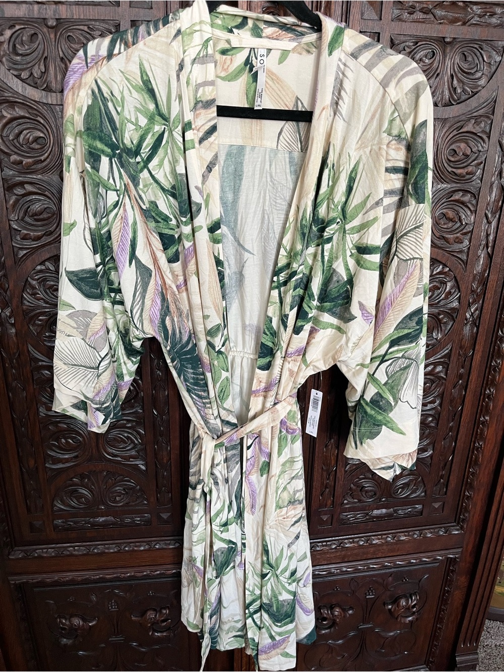 Soma Botanical Print Robe NWT